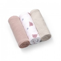 Muslīna autiņi, krokainie, 3 gab. SUPER SOFT 828/03