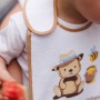 Terry bib BEIGE BEAR 832/01-Feeding your baby-bebis.lv