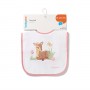 Terry bib PINK DEER 832/02-Feeding your baby-bebis.lv