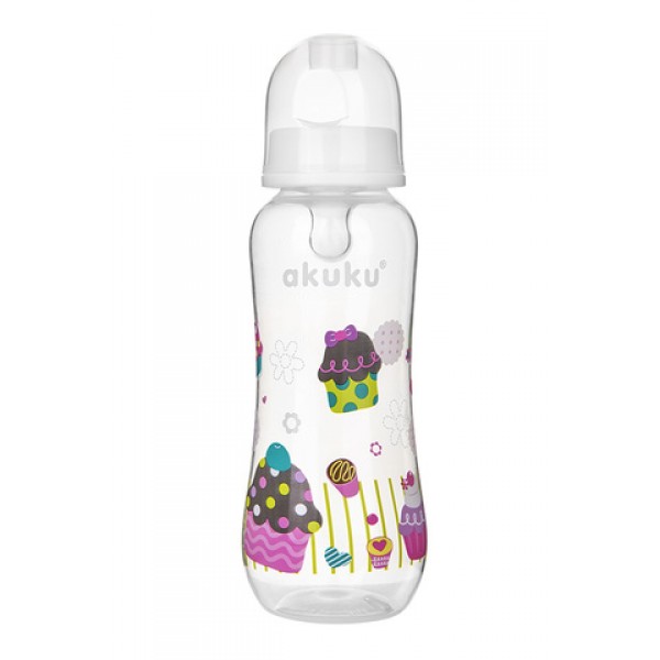 Klasiskā pudele 250ml AKUKU A0005 white-pudeles un piederumi-bebis.lv