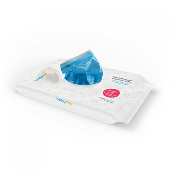 Scented diaper disposal sacks 100pcs, 1052-Preces māmiņai-bebis.lv