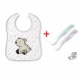 Terry cloth bib 26x36 cm+elastic spoons (833+1066)-affordable!-Feeding your baby-bebis.lv