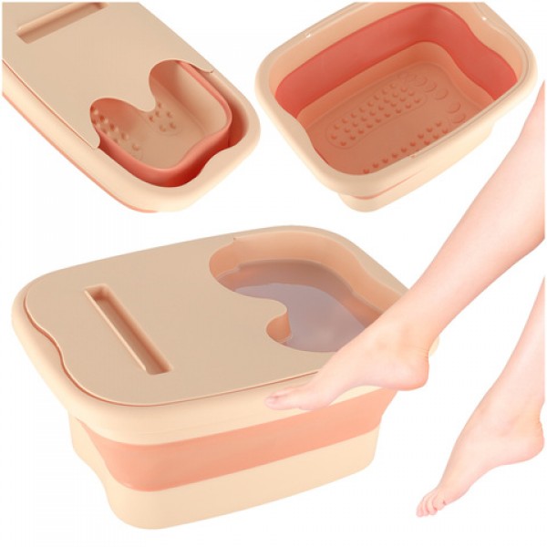 Foldable Silicone Foot Soak Bucket with Massage Bumps KX3068-Vannošana un peldēšana-bebis.lv