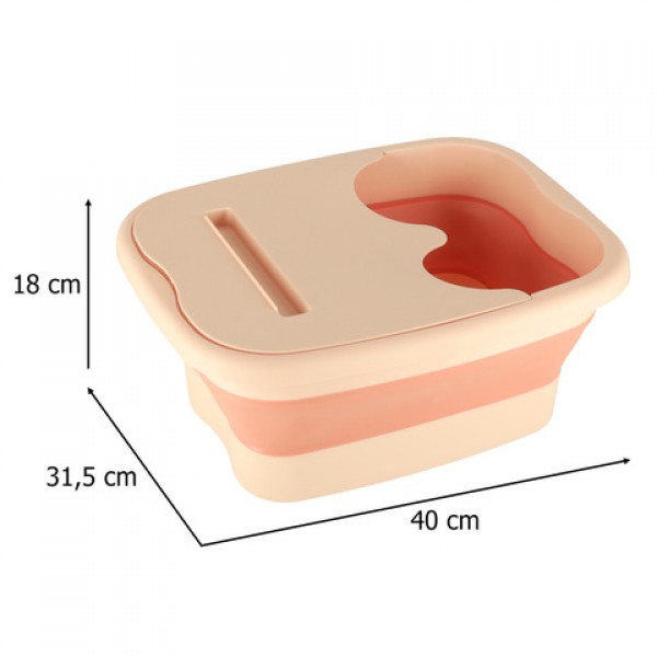 Foldable Silicone Foot Soak Bucket with Massage Bumps KX3068-Vannošana un peldēšana-bebis.lv