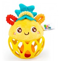 Mīksta rotaļlieta ar grabulīti ANANAS 02140