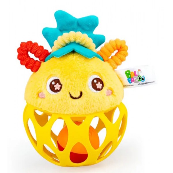 Ball Rattle Balibazoo Pineapple  02140-MAZUĻIEM (~0-5 gadi)-bebis.lv