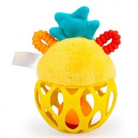 Mīksta rotaļlieta ar grabulīti ANANAS 02140