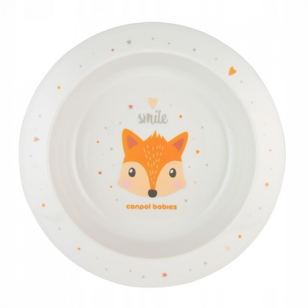 Plastmasas bļoda CUTE ANIMALS 4/412 orange FOX-Bērna barošana-bebis.lv