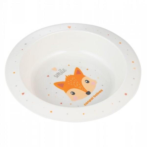 Plastmasas bļoda CUTE ANIMALS 4/412 orange FOX-Bērna barošana-bebis.lv