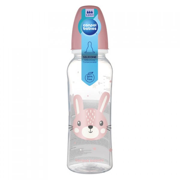 Pudele CUTE ANIMALS 250 ml 11/841 pink-pudeles un piederumi-bebis.lv