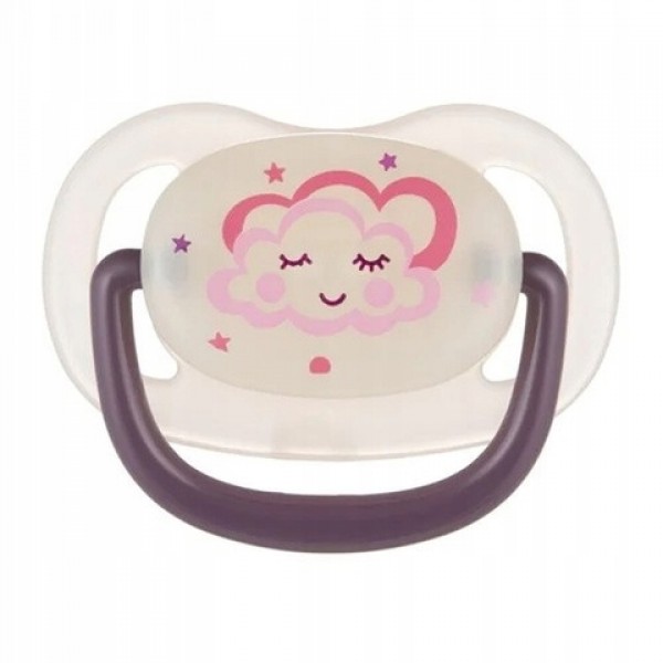 Пустышка NIGHT DREAMS анатомическая 6-18m 22/501 pink-Средства по уходу-bebis.lv