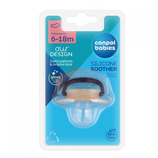 Пустышка NIGHT DREAMS анатомическая 6-18m 22/501 pink-Средства по уходу-bebis.lv