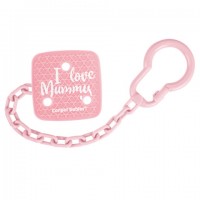 Цепочка для пустышки LOVE MUMMY pink 2/434