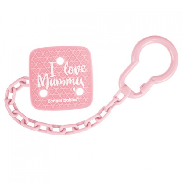 Māneklīša ķēde LOVE MUMMY pink 2/434-Bērna kopšana-bebis.lv