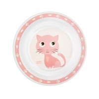 Тарелка пластмассовая CUTIE ANIMALS 4/411 pink