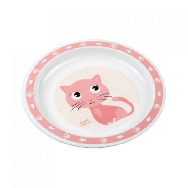 Тарелка пластмассовая CUTIE ANIMALS 4/411 pink-Кормление ребёнка-bebis.lv