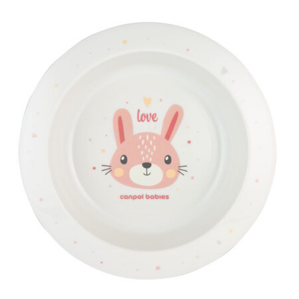 Plastmasas bļoda CUTE ANIMALS 4/412 pink-2-Bērna barošana-bebis.lv