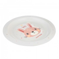Тарелка пластмассовая CUTIE ANIMALS 4/411 pink2