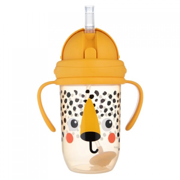 Krūze ar salmiņu un svērteni PANDA 56/617-Bērna barošana-bebis.lv