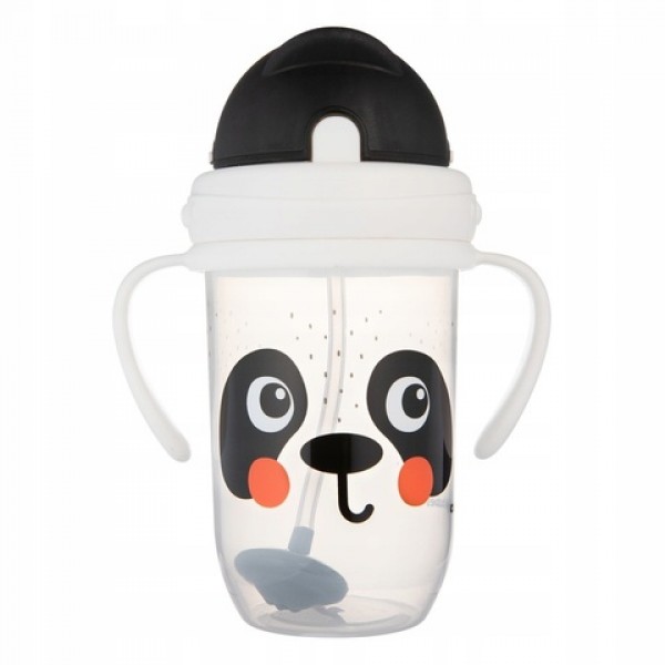 Krūze ar salmiņu un svērteni PANDA 56/617-Bērna barošana-bebis.lv