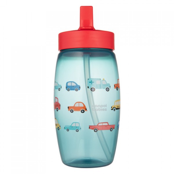 Бидон со складным поильником CARS 400 ml 56/618 blue Бидон со складным поильником CARS 400 ml 56/618 blue-Кормление ребёнка-bebis.lv