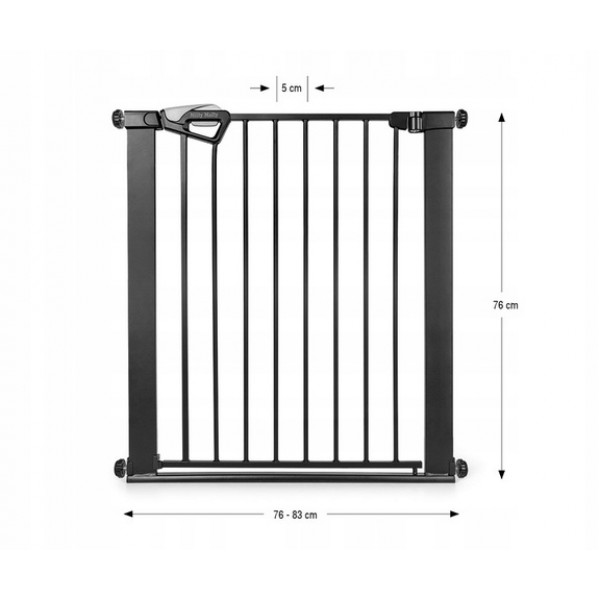 Aizsargvārti GUARDY black (76-83 cm) 6574-Bērnu mēbeles-bebis.lv