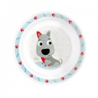 Plastic plate CUTIE ANIMALS 4/411 blue
