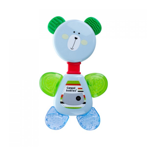Teether rattle BEAR 56/139 blue-MAZUĻIEM (~0-5 gadi)-bebis.lv