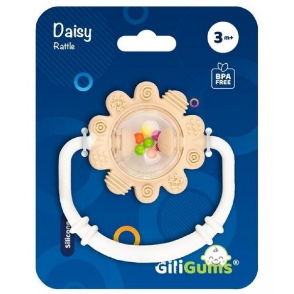 Grabulis ar zobgrauzni PASTEL DAISY 00603-MAZUĻIEM (~0-5 gadi)-bebis.lv