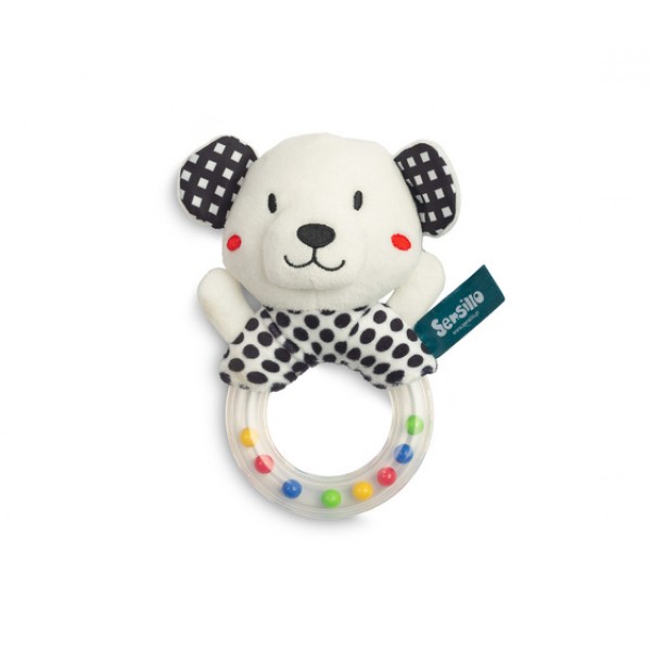 Плюшевая погремушка BLACK&WHITE BEAR 0301-Игрушки-bebis.lv