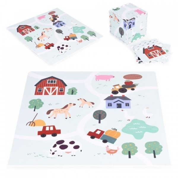 Educational mat FARM 90x90 cm 03440-MAZUĻIEM (~0-5 gadi)-bebis.lv