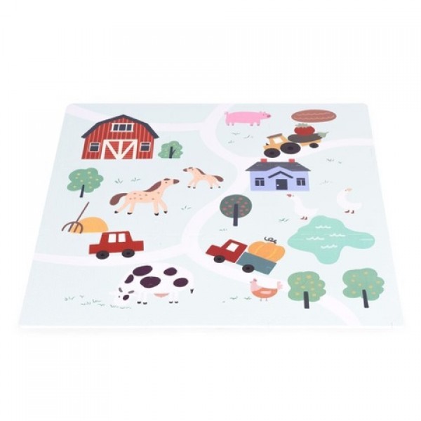 Educational mat FARM 90x90 cm 03440-MAZUĻIEM (~0-5 gadi)-bebis.lv