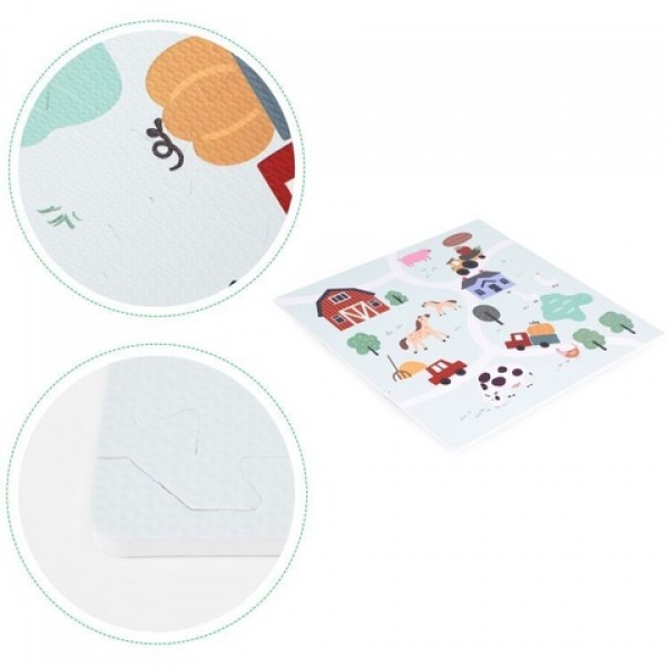 Educational mat FARM 90x90 cm 03440-MAZUĻIEM (~0-5 gadi)-bebis.lv