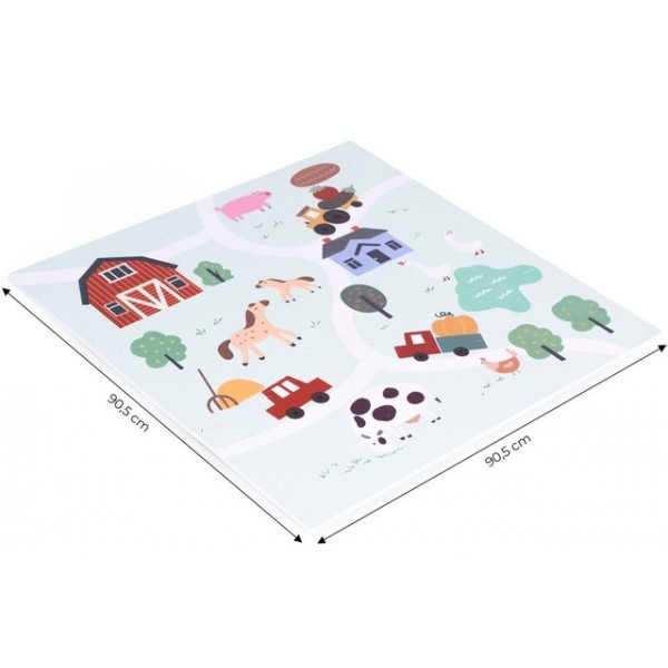 Educational mat FARM 90x90 cm 03440-MAZUĻIEM (~0-5 gadi)-bebis.lv