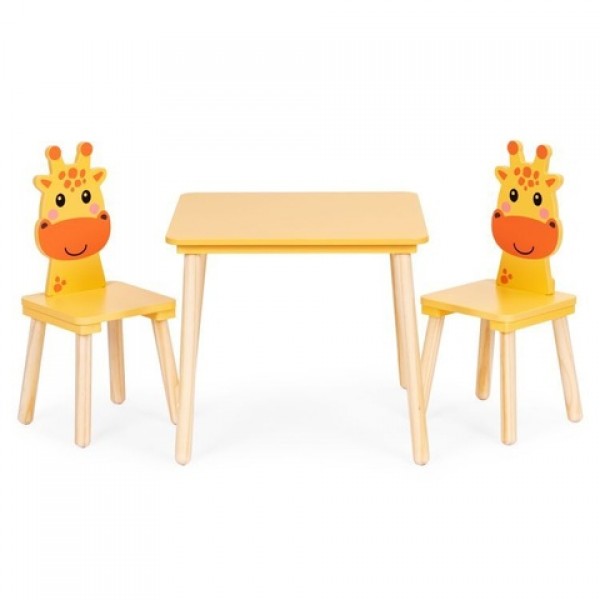 Galdiņš+ 2 krēsliņi GIRAFFE 07035-Bērnu mēbeles-bebis.lv