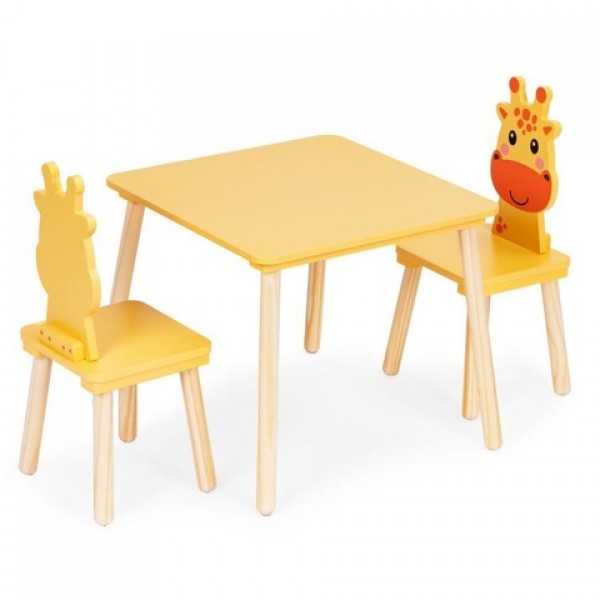 Galdiņš+ 2 krēsliņi GIRAFFE 07035-Bērnu mēbeles-bebis.lv