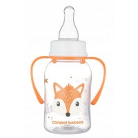 Pudele ar rokturiem CUTE ANIMALS 120 ml 11/823 orange