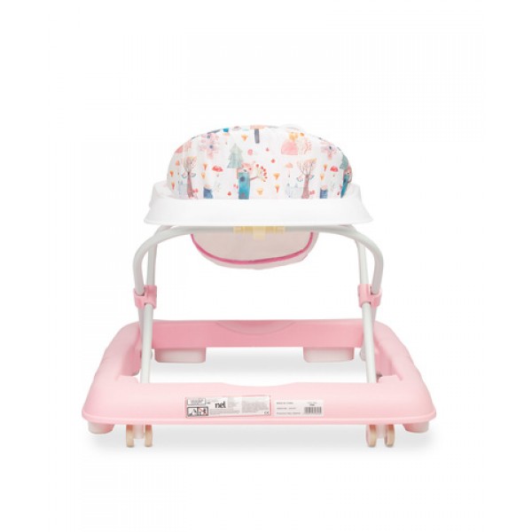 Baby walker NEL PINK (20762)-Bērnu transportlīdzekļi-bebis.lv