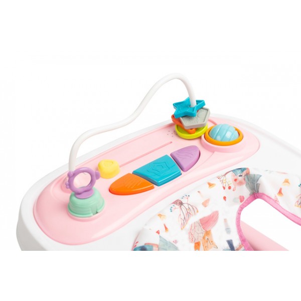 Baby walker NEL PINK (20762)-Bērnu transportlīdzekļi-bebis.lv