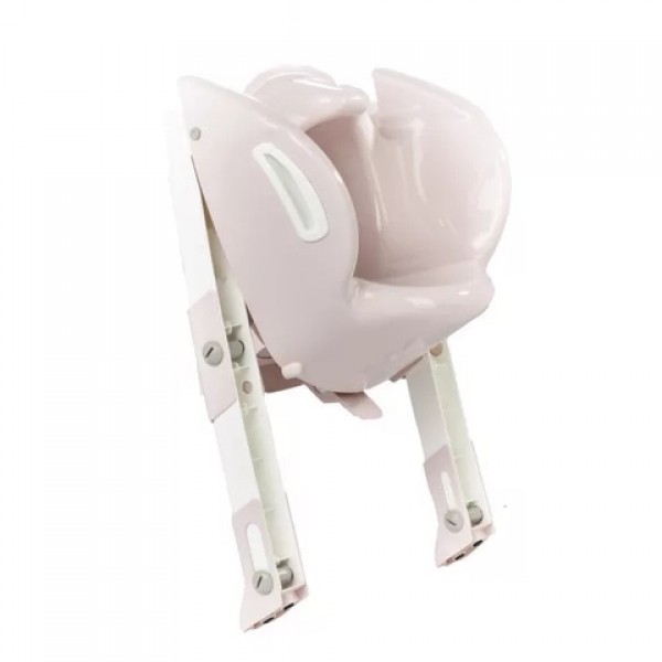 Toilet seat with step KIDDYLOO powder pink TH-2172531-Child's toilet-bebis.lv