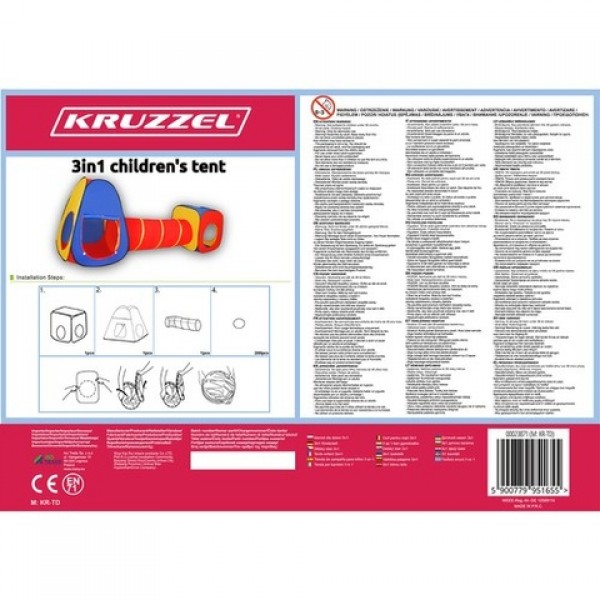 Telts-tunelis "3in1" 23871-Rotaļlietas-bebis.lv