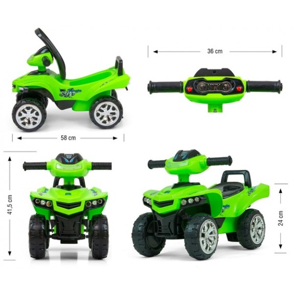 Mašīna MONSTER QUAD green 2482-Bērnu transportlīdzekļi-bebis.lv