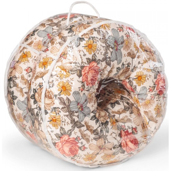 Подушка-подкова "C" PREMIUM Retro FLOWERS (2642)-Товары для мамы-bebis.lv