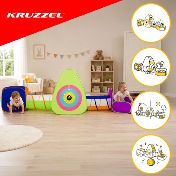 Children's tent with tunnel 5-in-1 27684-Rotaļlietas-bebis.lv