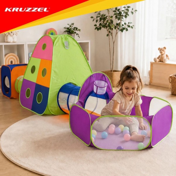 Children's tent with tunnel 5-in-1 27684-Rotaļlietas-bebis.lv