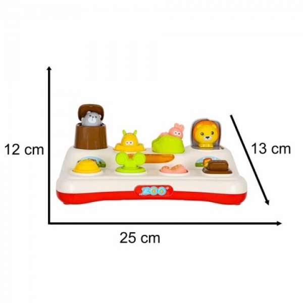 Educational pop-up toy animals lights sound KX2881-MAZUĻIEM (~0-5 gadi)-bebis.lv