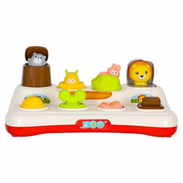 Educational pop-up toy animals lights sound KX2881-MAZUĻIEM (~0-5 gadi)-bebis.lv