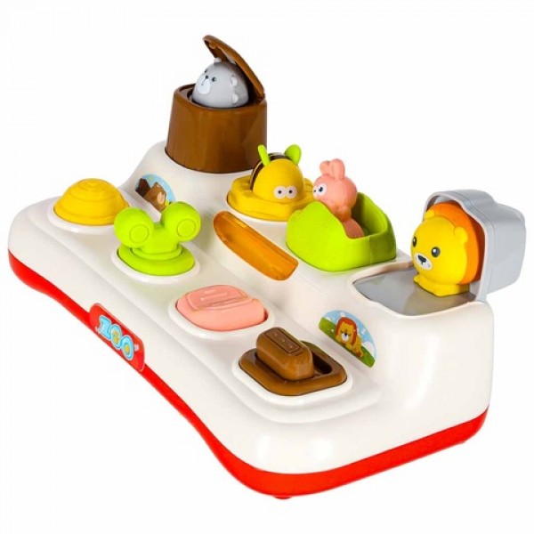 Educational pop-up toy animals lights sound KX2881-MAZUĻIEM (~0-5 gadi)-bebis.lv
