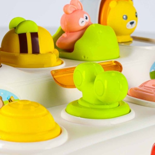 Educational pop-up toy animals lights sound KX2881-MAZUĻIEM (~0-5 gadi)-bebis.lv