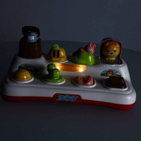 Educational pop-up toy animals lights sound KX2881